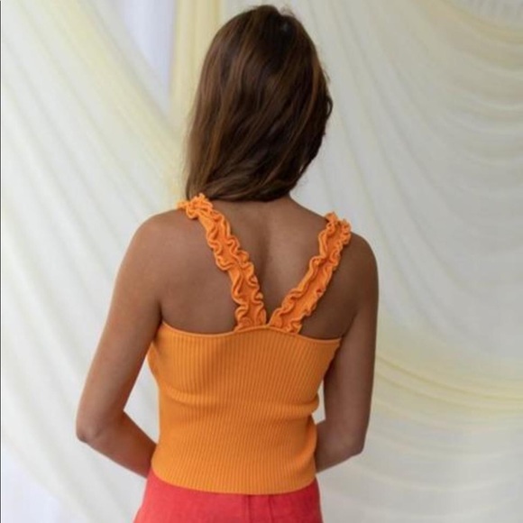 FIND ME NOW - Cora Ruffle Tank - Papaya - Picture 4 of 7